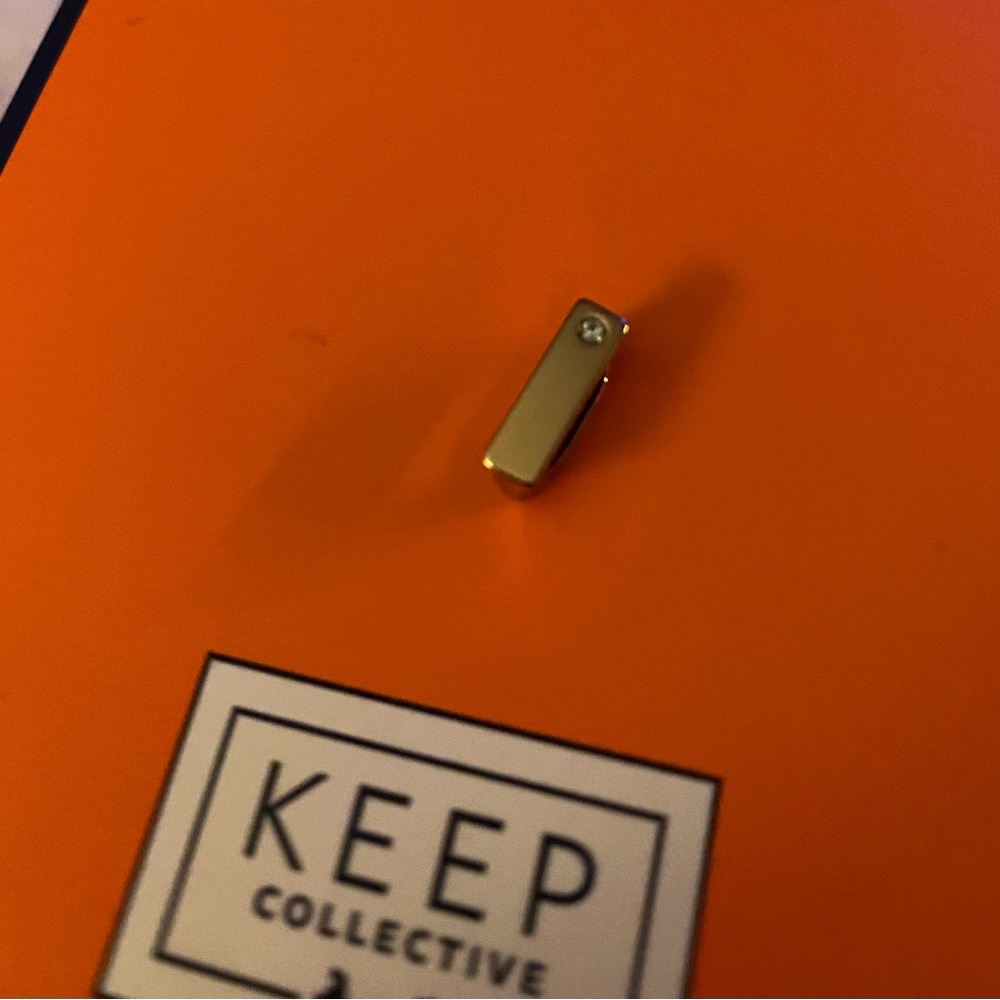 KEEP Collective Gold Bracelet Charm with crystal accent